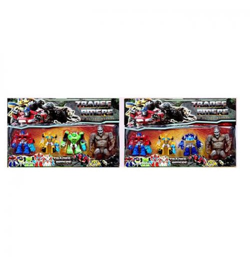 Трансформер LX8237 (24шт) TF, набір 4шт, від 9см до 15см, світло, 2 види, бат(табл), на листі, 50-3