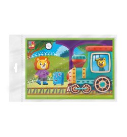 Гра розвиваюча Vladi Toys м'які пазли  А5. Потяг. VT1104-22 (укр)