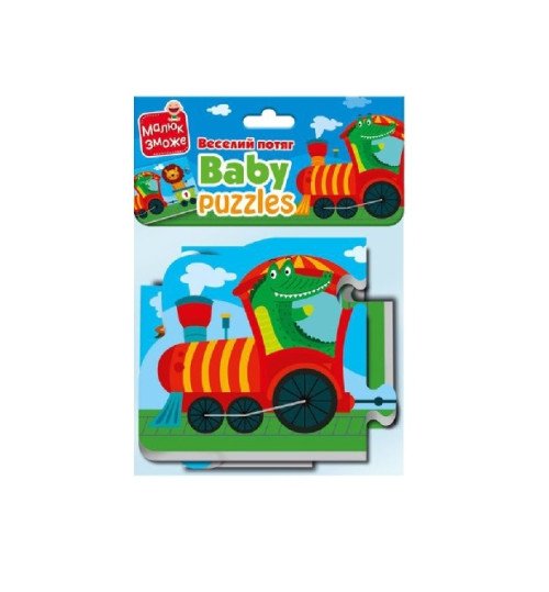 Гра розвиваюча Vladi Toys м'які бебі пазли. Веселий потяг. VT1106-95 (укр)