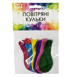 1111-5652 Кулька набір латексних кульок пастель асорті 18 см 7 од.