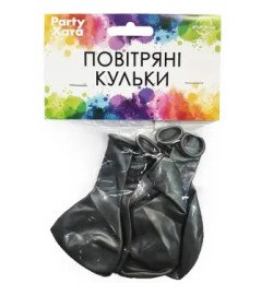 1111-5840 Набор латексных шаров металлик серебрянные, 25 см, 5 шт.