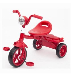 Велосипед MT 1037 Red (1шт) 3 колеса EVA 8/6д.,61-39-49,5см, муз,світло, червоний
