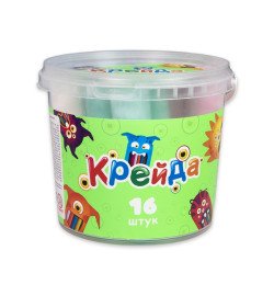 Крейда Велика кругла - 16 штук Strateg різнокольорова (50103)