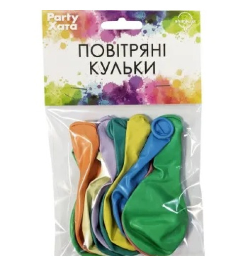1111-5687 Кулька набір латексних кульок пастель MACARON 25см, 10 од.