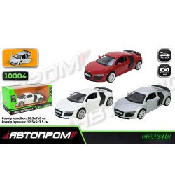 Іграшка машина мет. АВТОПРОМ  арт. 10004 (48шт/2) 5 inch,3 кольори Audi R8 GT, відкр.двері, у кор.1