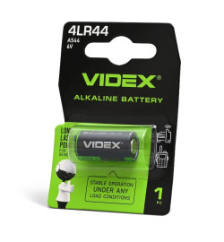 Батарейка лужна Videx 4LR44-U1/A544 Alkaline 6V
