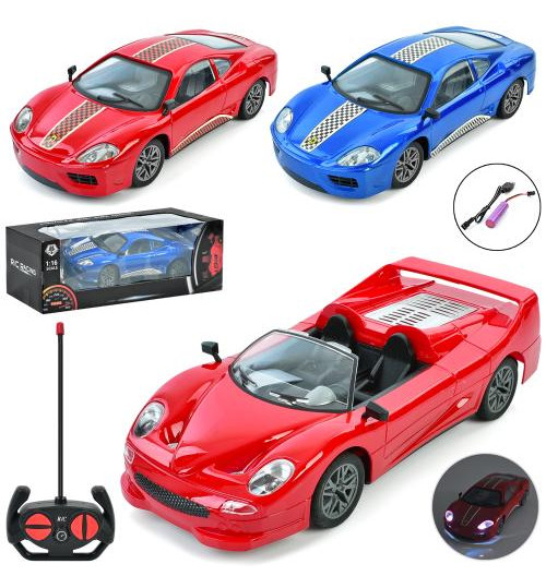 Машина GT-458-988 (18шт) р/к, акум, 27см, 1:16, світло, гумові колеса, USBзарядне, 2 види/мікс коль