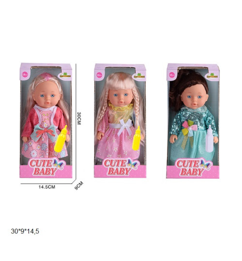 Лялька 30см SY038-10/SY038-9/SY038-7 з аксес.3в.кор.30*9*14,5 /48/
