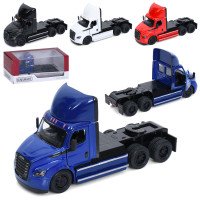 Трейлер KT5466W (24шт) метал, інерція, 1:62, 12см, відчиняються двері, гумові колеса, 4 кольори, в