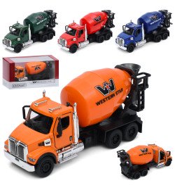 Бетономішалка KT11001W (24шт) інерція, метал, 14,5см, 1:66, відчиняються двері, гумові колеса, рухл
