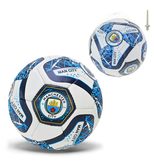 М'яч футбол. арт. FP105 (30шт) MANCHESTER CITY  №5, PU 420 грам, 32 панелі,Пакістан,сітка+голка у к