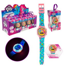 Дитячий годинник My Little Pony арт. KH75/003L (120шт) зі світлом 10шт короб. 6*6*12см дисплей бокс