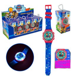 Дитячий годинник Paw Patrol арт. KH75/002L (120шт) зі світлом 10шт короб. 6*6*12см дисплей бокс 32*
