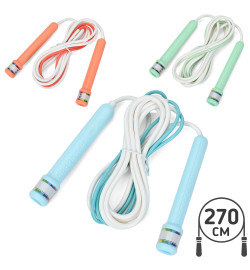 Скакалка MS 4798 (100шт) 270см, ПВХ, ручки-пластик 13см, у пакеті, 13-15-2см