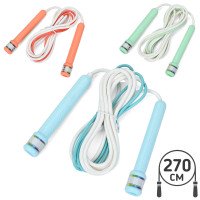Скакалка MS 4798 (100шт) 270см, ПВХ, ручки-пластик 13см, у пакеті, 13-15-2см