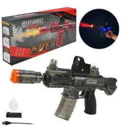 Автомат арт.BYY017 (48шт/2) акум.свiтло,звук,пар,короб.35,5*17,5*6см