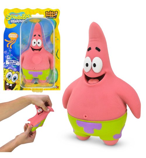 Іграшка антистрес YabbaDabba Sponge Bob арт. SBMF-2025B (12шт) тянучка з піском Патрік 8*6*15см на