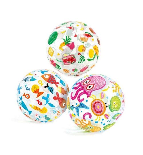 Intex М`яч 59040 NP (36) різнокольоровий, діаметром 51см, 3 види, від 3-х років [Пакет]