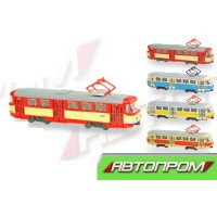 Трамвай метал 6411ABCD (96шт/4) 