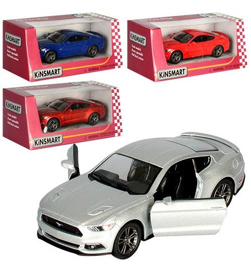 Модель легкова 5'' KT5386W FORD MUSTANG GT (2015) метал.інерц.відч.дв.4коль.кор./96/