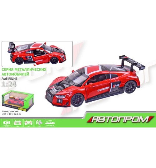Машина мет. АВТОПРОМ арт. 68262A (12шт/2)  1:24 Audi R8 LMS, відкр.двері, короб. 24,5-12,5см