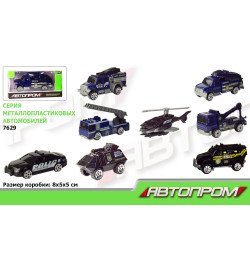 Машина мет. АВТОПРОМ арт. 7629 (288шт/2) 1: 64,8 видів, короб. 8*5*5см
