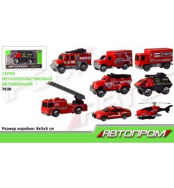 Машина мет. АВТОПРОМ арт. 7630 (288шт/2) 1: 64,8 видів, короб.  8*5*5см