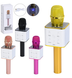 Мікрофон Q7 (10шт) акум, 25см, USB, Bluetooth, мікс кольорів, 28-11,5-7см