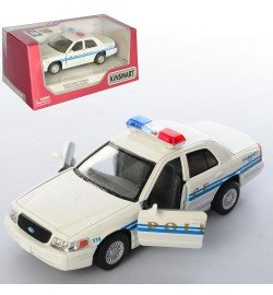 Машинка KT 5342 W (24шт) метал, інер-на, поліція12см,відкрив. двері,гумові.колеса,в кор,16-7,5-8см