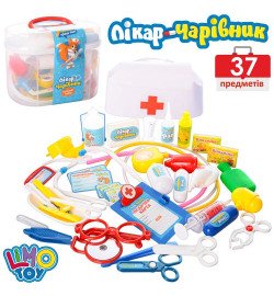Лікар M 0461 U/R (24шт) стетоскоп, шприц, окуляри, 36 предметів, у валізі, 22-17-12см