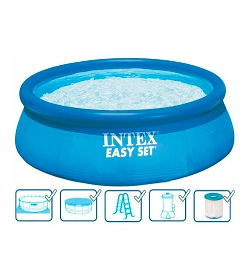Intex Басейн 26166 NP (1) об`єм:12430л, фільтр+насос, розмір:457х107см (3785л/год, драбина, тент, п
