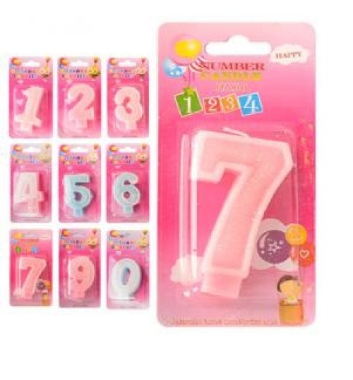 Свічки-цифри для торта з блискітками 12шт/уп 7см J01129/R83745 (900шт)