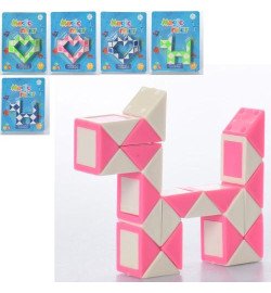 Гра 9515-6 (288шт) змійка, 2 види, мікс кольорів, на аркуші, 11,5-14-2,5см