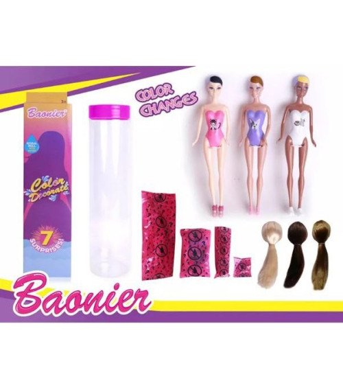 Лялька Baonier 30см JJ8720 Color Reveal Surprise Doll з аксес.,3 види,кор.34,2*8,5*8,5 /120/