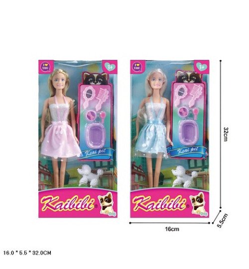 Лялька KAIBIBI 29см BLD349 з тваринкою та аксес.2в.кор.32*5*16 /108/