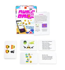 Настільна гра Strateg Music Emoji розважальна українською мовою (30249)