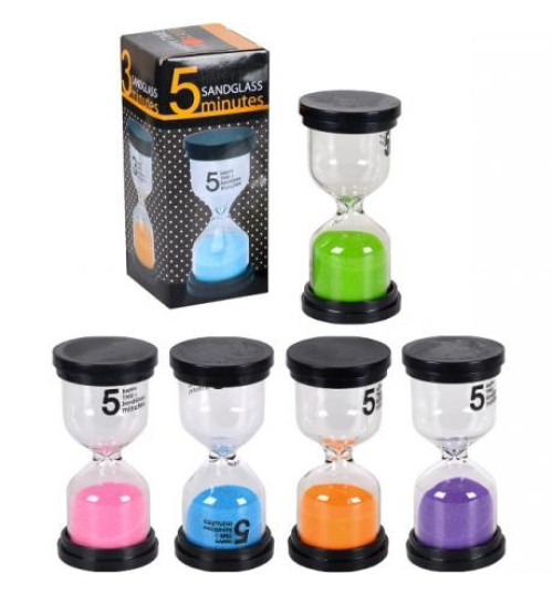Пісочний годинник на 5 хв. скло 4,5*9,5см X2-04