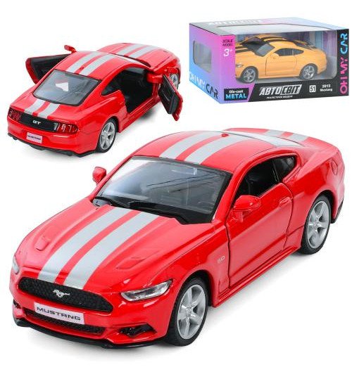 Машина AS-3101 (48шт) АвтоСвіт, Ford Mustang 2015, метал, інерц, 12см, відчиняються двері,гумові ко