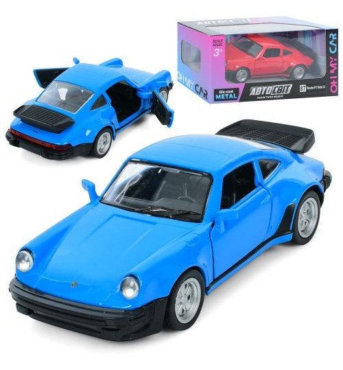 Машина AS-3123 (48шт) АвтоСвіт, Porsche 930 Turbo (1975-1989), метал, інерц, 12,5см, відчиняються д