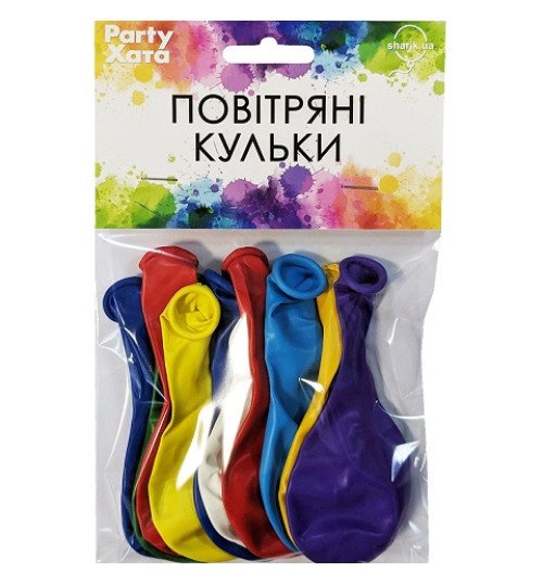1111-5645 Кулька набір латексних кульок пастель 25 см, 10 од.