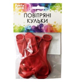 1111-5678 Кулька набір латексних кульок червоне серце 25 см, 5 од.