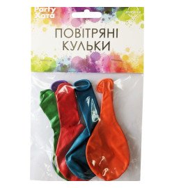 1111-5651 Кулька набір латексних кульок пастель 25 см, 5 од.
