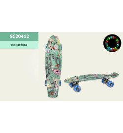 Пенні борд SC20412 (8 шт) 56*15 см колеса PU світло, одностор. принт