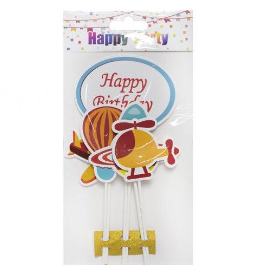 Прикраси - топер для торта Happy Birthday дитячі 87-2