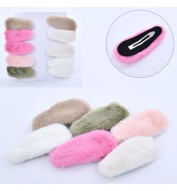 Аксесуар для волосся FG231104043P (400шт) заколка, 8см, плюш, метал, 6 кольорів, 10шт на листі, 20-