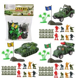 Військовий набір арт. 8685C (180шт/2) 3 види, солдати, транспорт, аксесуари, пакет 25*18*6см